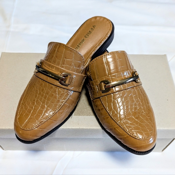 🆕 Vero Moda Tan Mule Loafer - Picture 6 of 9